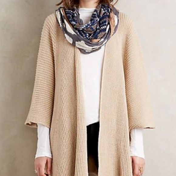 Anthropologie Sweaters - Anthro Danby Open Wrap Cardigan One Size Tan